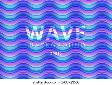 Abstract pattern wave bright color background. Modern colorful flow liquid blue color design. Vector illustration