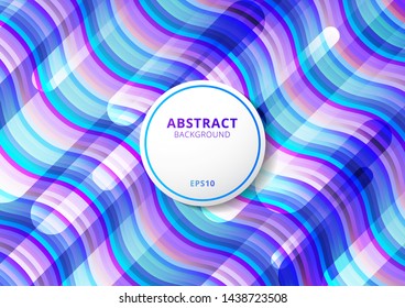 Abstract pattern wave bright color background. Geometric modern colorful flow liquid blue color design. Vector illustration