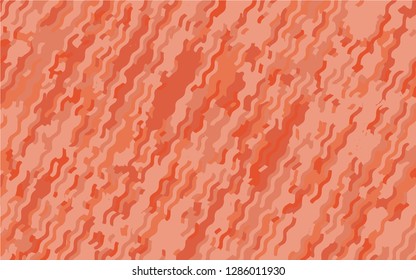 Abstract pattern with wave lines. Coral color striped background. Minimal design. Geometric wavy backdrop. Vector illustration