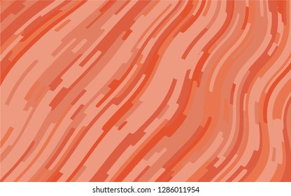 Abstract pattern with wave lines. Coral color striped background. Minimal design. Geometric wavy backdrop. Vector illustration