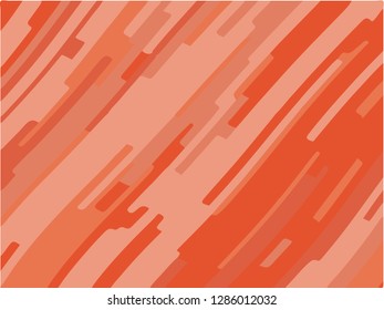 Abstract pattern with wave lines. Coral color striped background. Minimal design. Geometric wavy backdrop. Vector illustration
