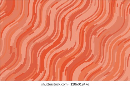 Abstract pattern with wave lines. Coral color striped background. Minimal design. Geometric wavy backdrop. Vector illustration
