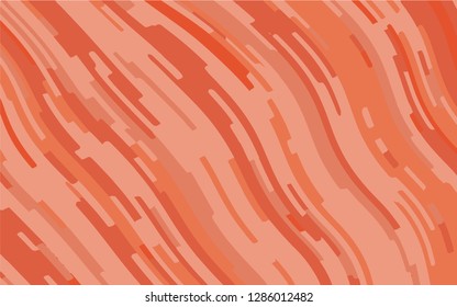 Abstract pattern with wave lines. Coral color striped background. Minimal design. Geometric wavy backdrop. Vector illustration