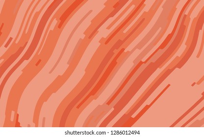 Abstract pattern with wave lines. Coral color striped background. Minimal design. Geometric wavy backdrop. Vector illustration