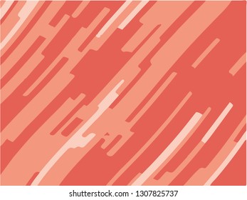 Abstract pattern with wave lines. Coral striped background. Minimal design. Geometric wavy backdrop. Vector illustration