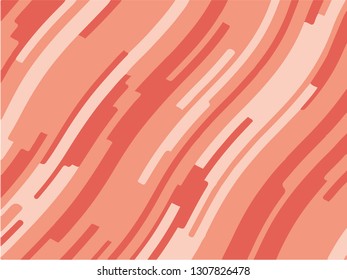 Abstract pattern with wave lines. Coral striped background. Minimal design. Geometric wavy backdrop. Vector illustration