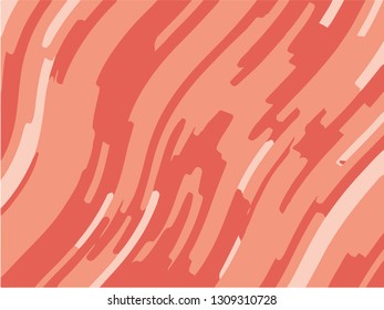 Abstract pattern with wave lines. Coral striped background. Minimal design. Geometric wavy backdrop. Vector illustration