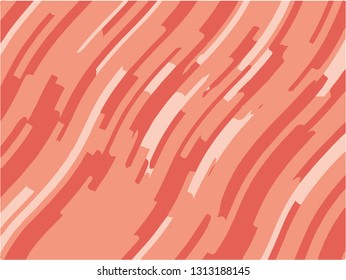 Abstract pattern with wave lines. Coral striped background. Minimal design. Geometric wavy backdrop. Vector illustration