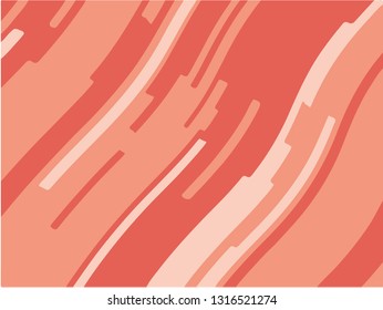Abstract pattern with wave lines. Coral striped background. Minimal design. Geometric wavy backdrop. Vector illustration