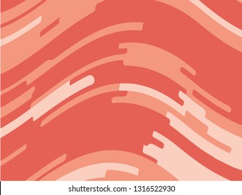 Abstract pattern with wave lines. Coral striped background. Minimal design. Geometric wavy backdrop. Vector illustration