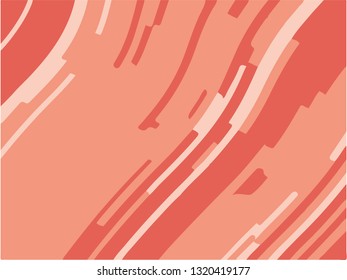 Abstract pattern with wave lines. Coral striped background. Minimal design. Geometric wavy backdrop. Vector illustration