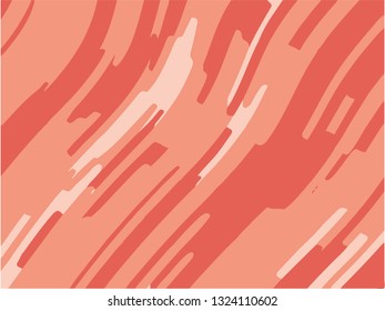 Abstract pattern with wave lines. Coral striped background. Minimal design. Geometric wavy backdrop. Vector illustration