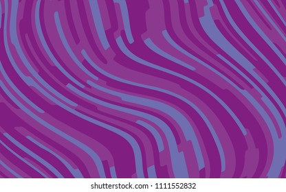 Abstract pattern with wave lines. Violet striped background. Minimal design. Geometric wavy backdrop. Vector illustration