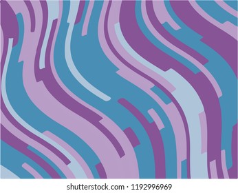 Abstract pattern with wave lines. Violet striped background. Minimal design. Geometric wavy backdrop. Vector illustration