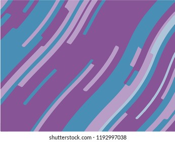 Abstract pattern with wave lines. Violet striped background. Minimal design. Geometric wavy backdrop. Vector illustration