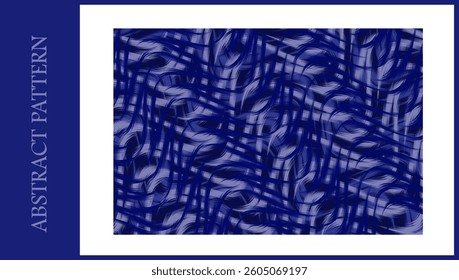 Abstract Pattern wave shape lines, curved blue color. Abstract background, graphic resource, design.