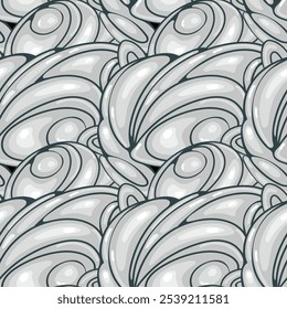 Abstract pattern ,  waves in the sea. Monochrome seamless. For printing, banners.