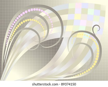Abstract pattern of waves and stripes for silver background.Banner.Background.