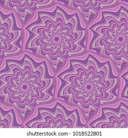 abstract pattern of wavy lines in pink, violet, white,green, blue