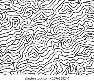 Abstract pattern of wavy lines. Seamless vector background.