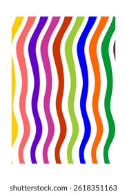 Abstract pattern of wavy vertical lines with colorful colors. Abstract texture background with rainbow colors