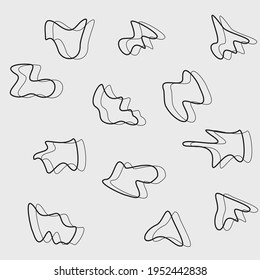 Abstract pattern white background black spots, black lines, gray shapes. Illustration for clothes and suitcases, cover for notebooks