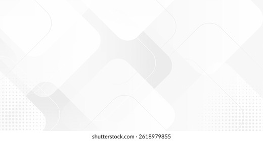 Abstract pattern white geometric banner design background. Halftone corner texture. Faded dot pattern for design prints.