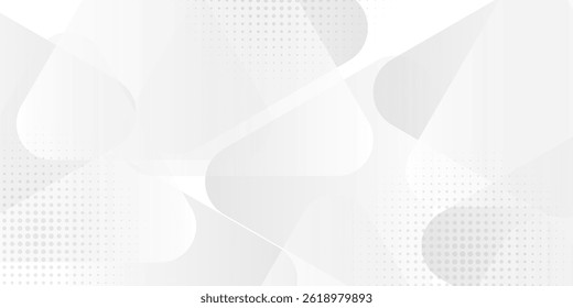 Padrão abstrato branco geométrico banner design fundo. Textura de canto de meio-tom. Padrão de pontos esmaecidos para impressões de design.