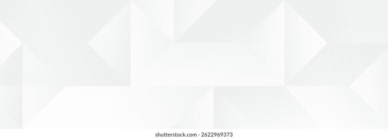 Abstract pattern white geometric banner design background.
