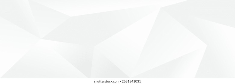 Abstract pattern white geometric banner design background.