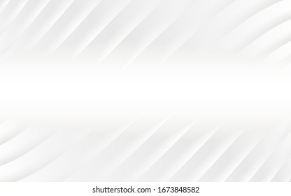 Abstract pattern. White and gray color background.  Vector Design layout of shape paper cut. Motion Curved Line. Gradient stripes layers.