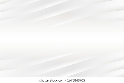 Abstract pattern. White and gray color background.  Vector Design layout of shape paper cut. Motion Curved Line. Gradient stripes layers.