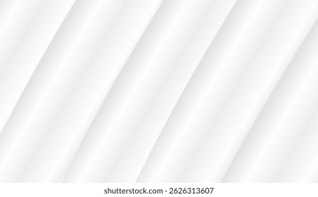 Abstract pattern. White and grey background. Vector Design layout of cut paper shapes. Curved Lines Motion. Gradient stripes layers.