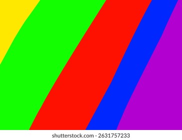 Abstract pattern of yellow, green, red, blue and purple for colorful background.