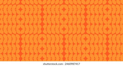 Patrón Abstractas con ramitas amarillo-anaranjadas sobre un fondo naranja brillante.