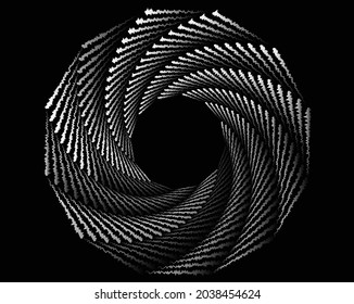 Abstract pattern. zig zag texture with wavy, billowy lines. Optical art background. Wave design black and white. Digital image with a psychedelic stripes. Vector illustration