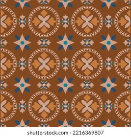 Abstract patterned azulejo floor tile, geometric background.Vector illustration of Azulejo on light background..Portuguese floor tiles azulejo design.Bathroom. Ceramic tile Interior Design.