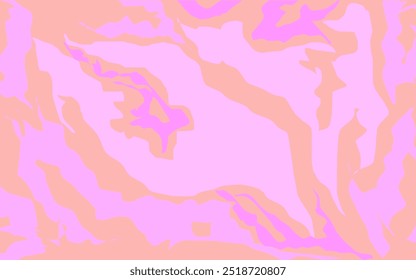 Abstractas ilustración de fondo estampado con colores curvos de color rosa y naranja