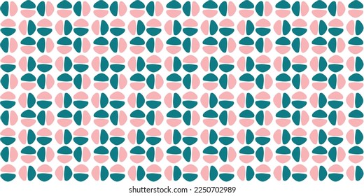 Abstract patterned bean halves. Printing on textiles, notebooks, wallpaper, packaging, interiors, cups. Vector seamless pattern with blue and pink beans.