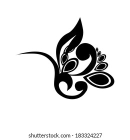 abstract patterned butterfly tattoo. Vector
