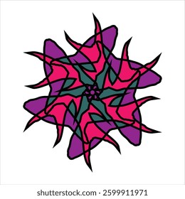 Abstract patterned ceramic or tile vector design with color combination