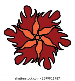 Abstract patterned ceramic or tile vector design with color combination