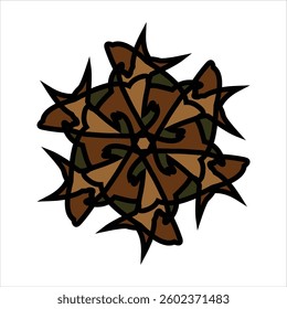 Abstract patterned ceramic or tile vector design with color combination