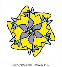 Abstract patterned ceramic or tile vector design with color combination