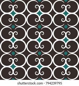 Abstract patterned ethnic repeating ornament.