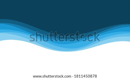 Abstract patterns blue sea ocean wave banner vector background illustration