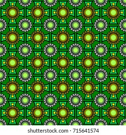 Abstract patterns Cross color green