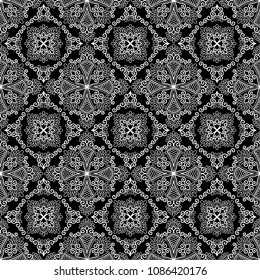 Abstract patterns Cross doodles black and whit