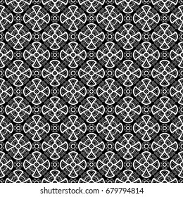 Abstract patterns Cross doodles monochrome