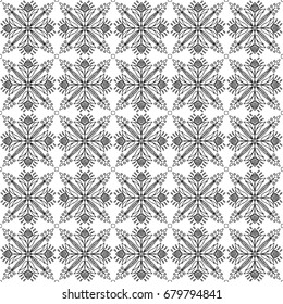 Abstract patterns Cross doodles monochrome